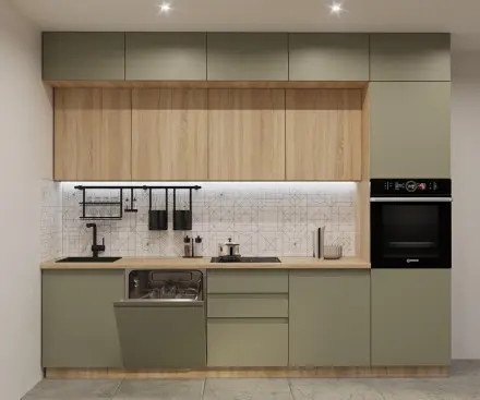 Кухонный гарнитур «Кухонный гарнитур «Лари RE-12 Дуб сонома 3000»»