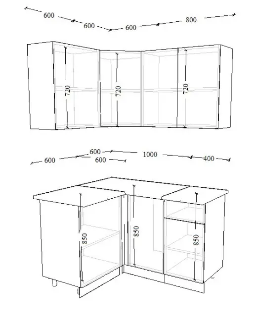 Кухонный гарнитур «Кухонный гарнитур «ЛОФТ - 11 (1200х1400 мм)»»
