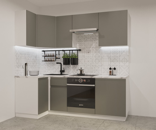 Кухонный гарнитур «Кухонный гарнитур «Обсидиан Лайн - 8 (1000х2200 мм)»»