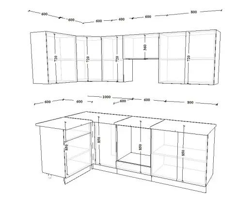 Кухонный гарнитур «Кухонный гарнитур «ЛОФТ - 1 (2400х1200 мм)»»