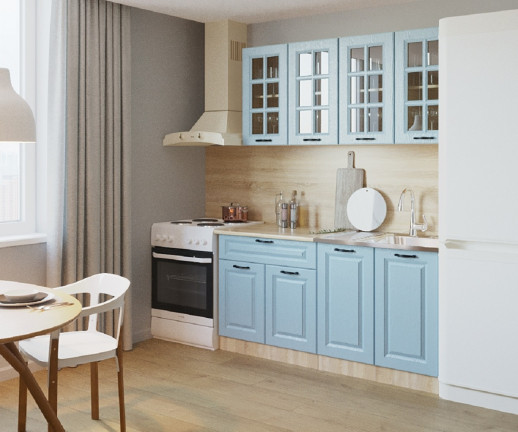 Кухонный гарнитур «Кухонный гарнитур «Роялвуд Голубой Вегас - 13 (1600 мм)»»