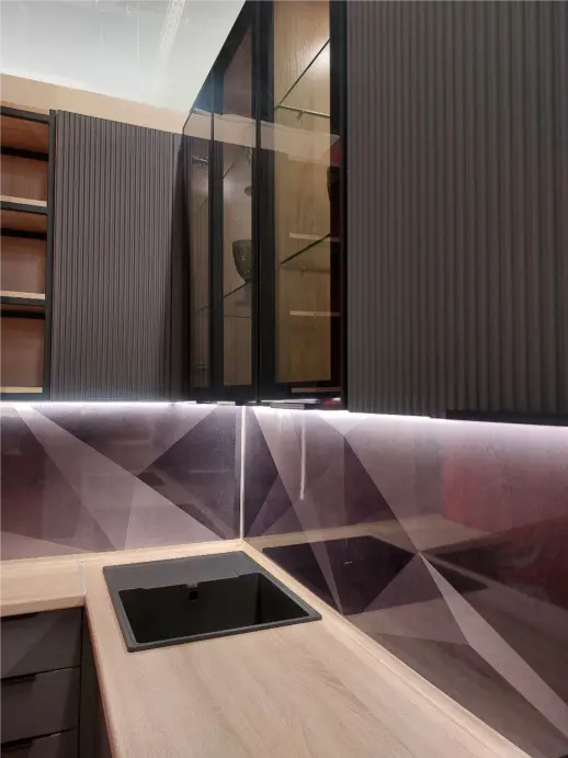 Кухонный гарнитур «Кухонный гарнитур «Вельвет графит 1000*2250 мм»»