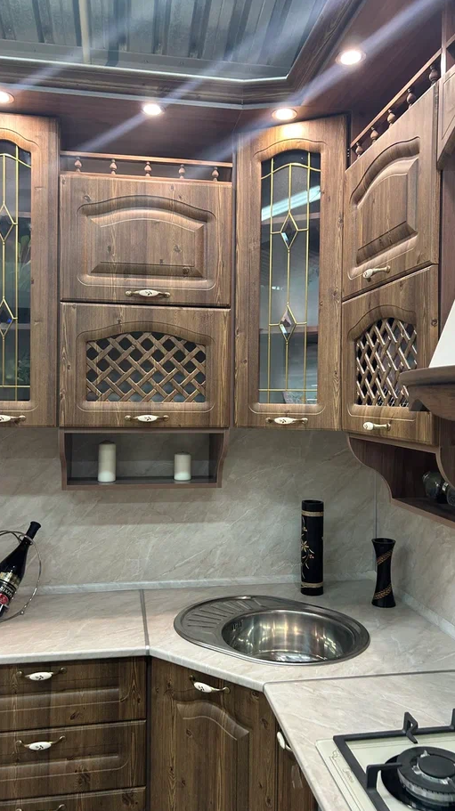 Кухонный гарнитур «Кухонный гарнитур «Орех 1400*2100 мм»»