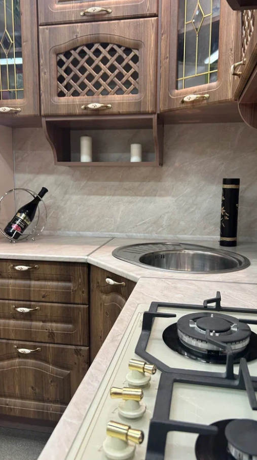 Кухонный гарнитур «Кухонный гарнитур «Орех 1400*2100 мм»»