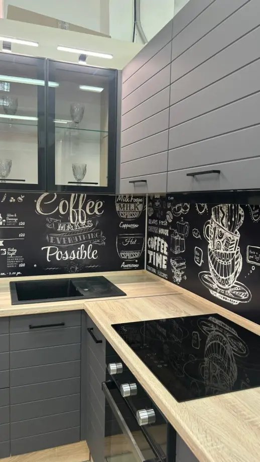 Кухонный гарнитур «Кухонный гарнитур «Модерн-Графит 1550*2450 мм»»