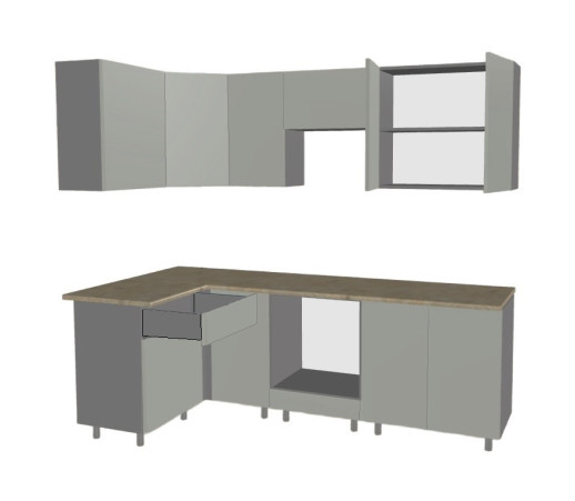 Кухонный гарнитур «Кухонный гарнитур «Аликанте арт.34 - 1200х2400»»