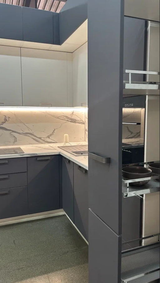 Кухонный гарнитур «Кухонный гарнитур «Мрамор графит 2500*2450 мм»»