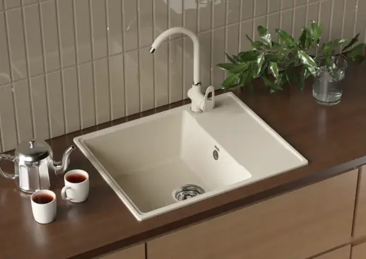 Кухонная мойка ULGRAN Quartz Prima 605 прямоугольная реверсивная