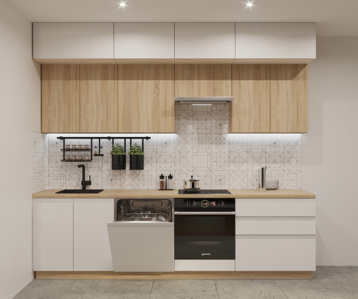 Кухонный гарнитур «Кухонный гарнитур «Дуб сонома Тальк Лайн - 43 (2800 мм)»»