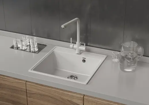 Кухонная мойка ULGRAN Quartz Forte 505 квадратная