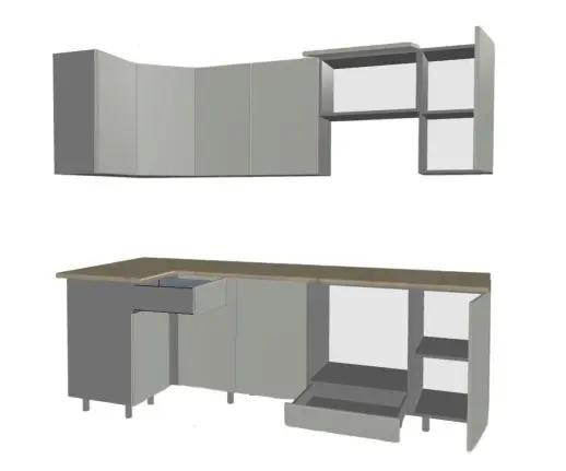 Кухонный гарнитур «Кухонный гарнитур «арт. 10 Дуб сонома Тальк 1000х2450»»