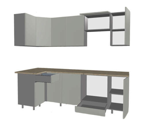 Кухонный гарнитур «Кухонный гарнитур «арт. 8 Пикрит 1000х2450»»