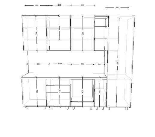 Кухонный гарнитур «Кухонный гарнитур «Керамик Интегра 2700»»