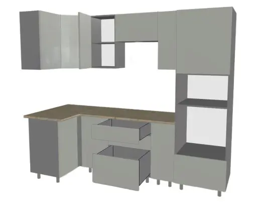 Кухонный гарнитур «Кухонный гарнитур «Аликанте - 5 (1000х2500 мм)»»