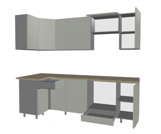 арт. 7 Шарли белый Графит шагрень 1000х2450