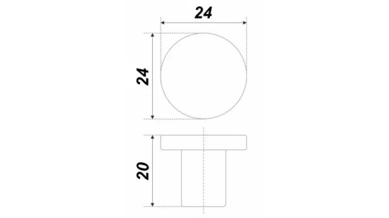 RC042MBSG.4 Кнопка Матовое брашированное сатиновое золото