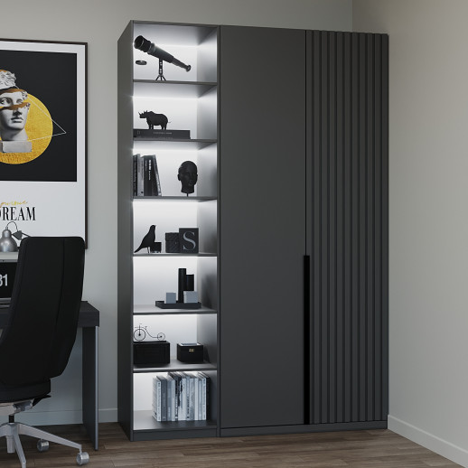 Кухонный гарнитур «Кухонный гарнитур «Шкаф 1500 Графит шагрень Турин»»