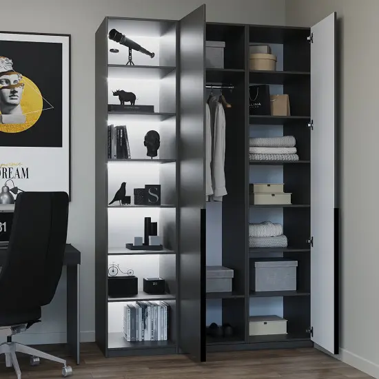 Шкаф 1500 Графит шагрень Турин