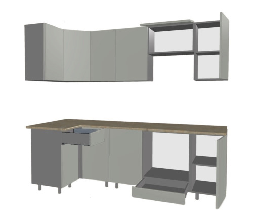 Кухонный гарнитур «Кухонный гарнитур «Аликанте - 33 (1000х2450 мм)»»