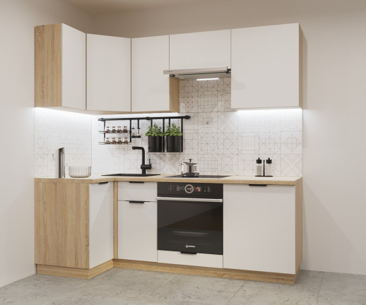 Кухонный гарнитур «Кухонный гарнитур «Фаска Тальк - 2 (1000х2200 мм)»»