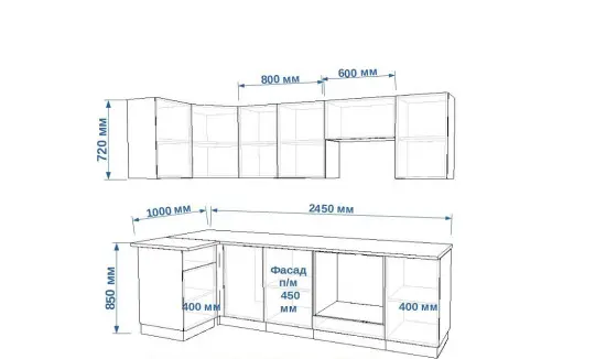 Роялвуд Голубой Вегас арт. 21 - 1000х2450