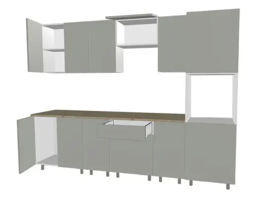 Кухонный гарнитур «Кухонный гарнитур «Аликанте арт.22 - 2800»»