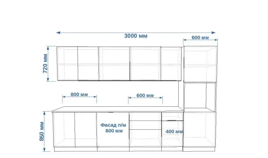 Роялвуд Голубой Вегас арт. 20 - 3000