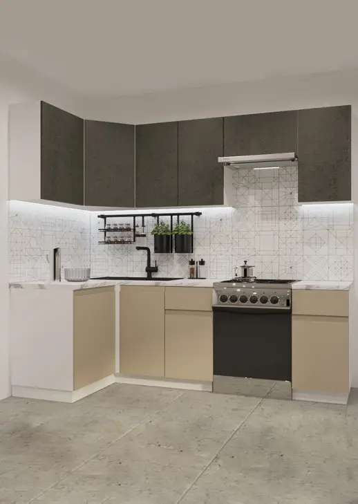 Кухонный гарнитур «Кухонный гарнитур «Акция Лайн 1200*2400 мм»»