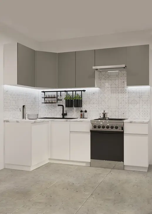 Кухонный гарнитур «Кухонный гарнитур «Акция Лайн 1200*2400 мм»»