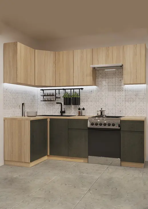 Кухонный гарнитур «Кухонный гарнитур «Акция Лайн 1200*2400 мм»»