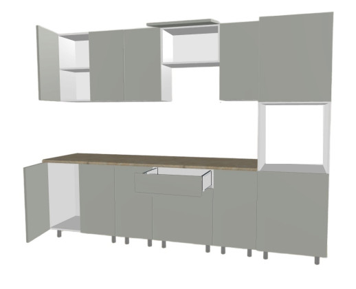 Кухонный гарнитур «Кухонный гарнитур «Аликанте арт.21 - 2800»»