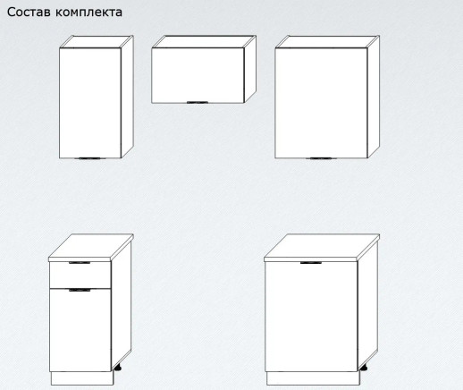 Кухонный гарнитур «Кухонный гарнитур «Белый глянец арт. 4 - 1600»»