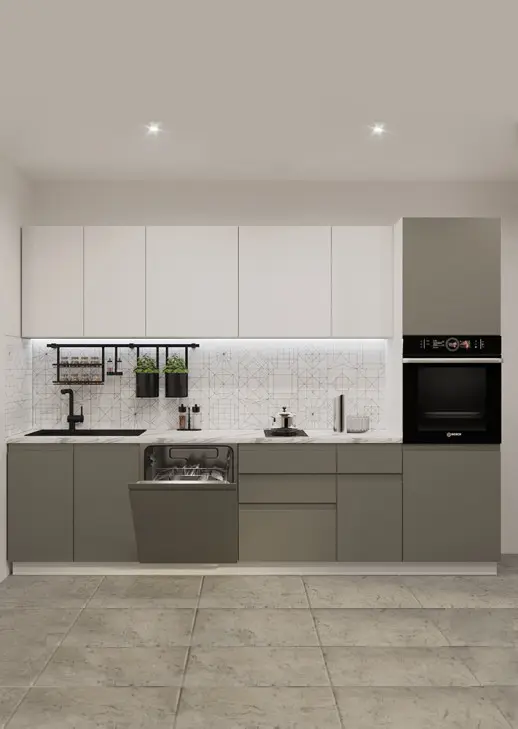 Кухонный гарнитур «Кухонный гарнитур «Акция Лайн 3000 мм_прямая 3»»