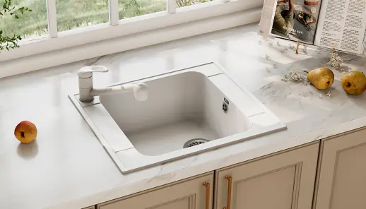 Кухонная мойка ULGRAN U-604 односекционная реверсивная