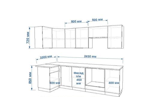 Белый глянец арт. 21 - 1000х2450