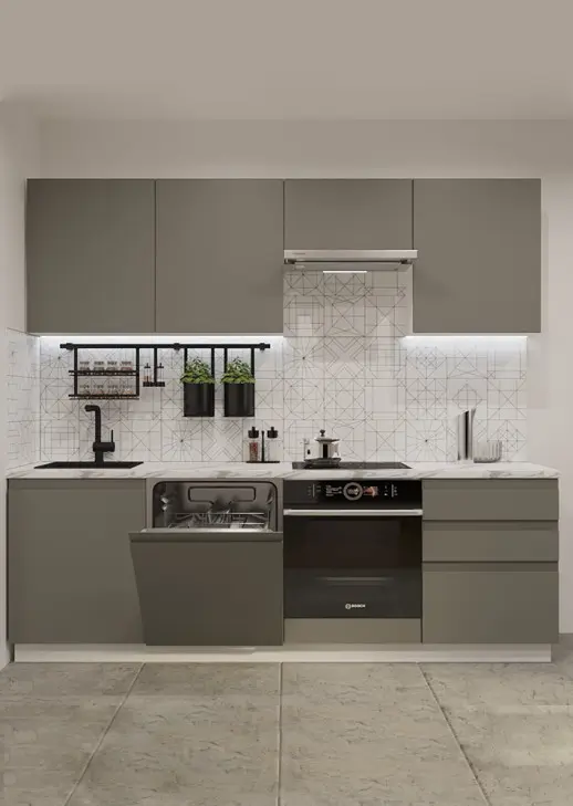 Кухонный гарнитур «Кухонный гарнитур «Акция Лайн 2400 мм_прямая 1»»