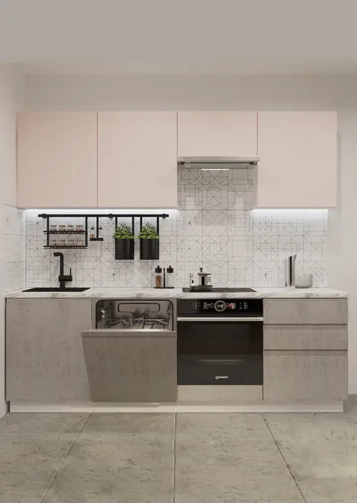 Кухонный гарнитур «Кухонный гарнитур «Акция Лайн 2400 мм_прямая 1»»