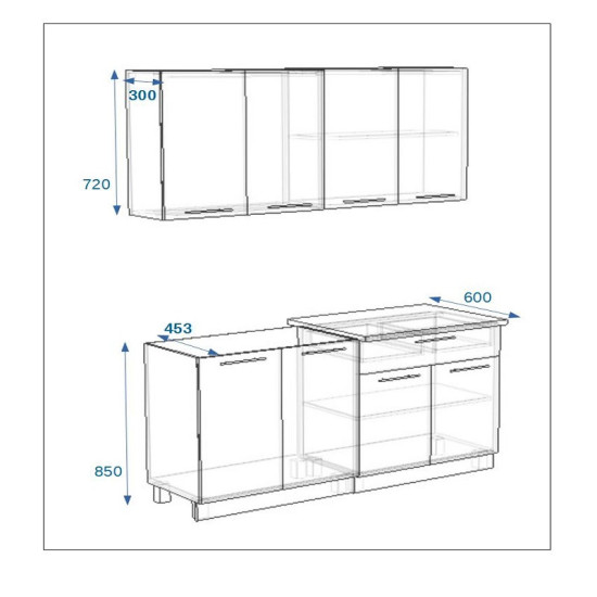 РоялВуд Голубой Прованс - 4 (1600 мм)