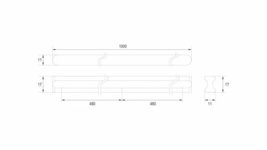 RS065SG.4/960 сатиновое золото (1000 мм/ 960 мм)