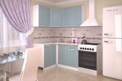 Кухонный гарнитур «Кухонный гарнитур «РоялВуд Голубой Прованс - 3 (1200х1400 мм)»»