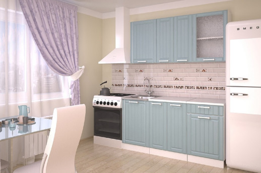 Кухонный гарнитур «Кухонный гарнитур «РоялВуд Голубой Прованс - 2 (1500 мм)»»