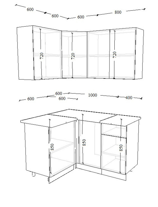 Кухонный гарнитур «Кухонный гарнитур «Лофт - 25 (1200х1400 мм)»»