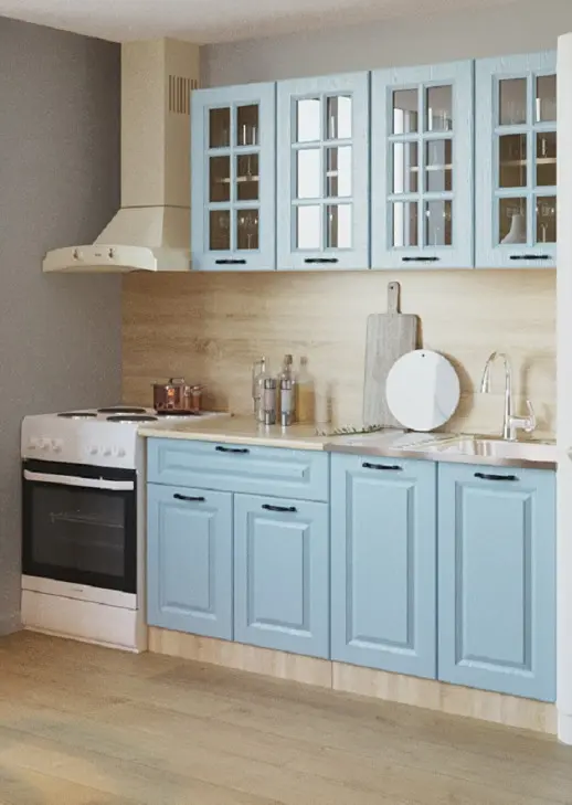 Кухонный гарнитур «Кухонный гарнитур «Роялвуд Голубой Вегас 1600 мм»»