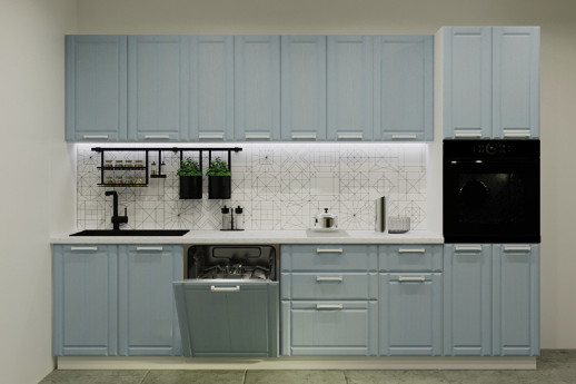 Кухонный гарнитур «Кухонный гарнитур «РоялВуд Голубой Прованс - 20 (3000 мм)»»