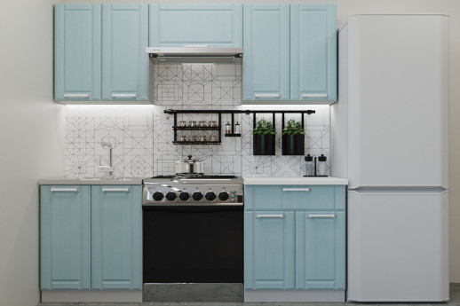 Кухонный гарнитур «Кухонный гарнитур «РоялВуд Голубой Прованс - 1 (1800 мм)»»