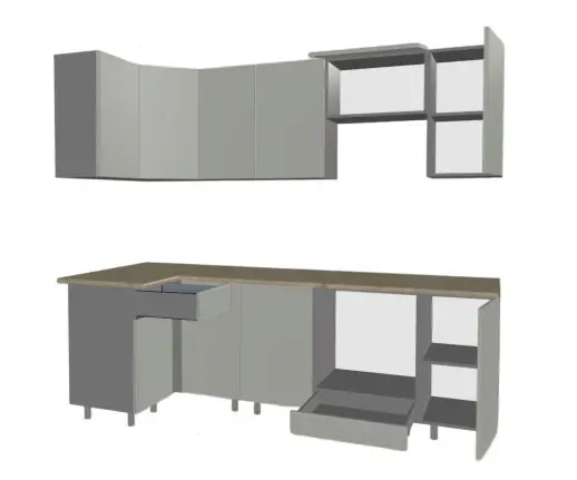 Кухонный гарнитур «Кухонный гарнитур «Аликанте арт.4 - 1000х2450»»