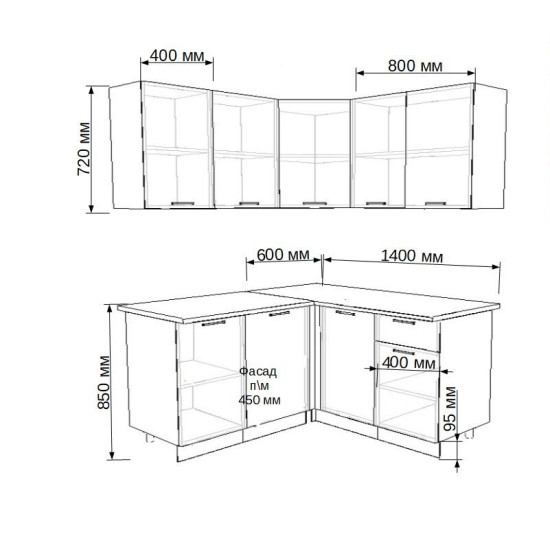 РоялВуд Голубой Прованс - 15 (1450х1400 мм)