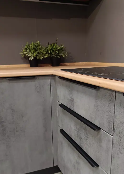 Кухонный гарнитур «Кухонный гарнитур «Бетон темный»»