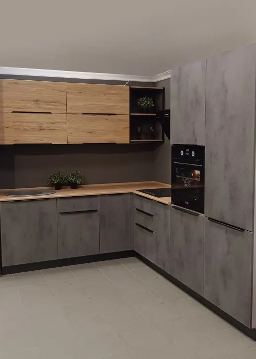 Кухонный гарнитур «Кухонный гарнитур «Бетон темный»»