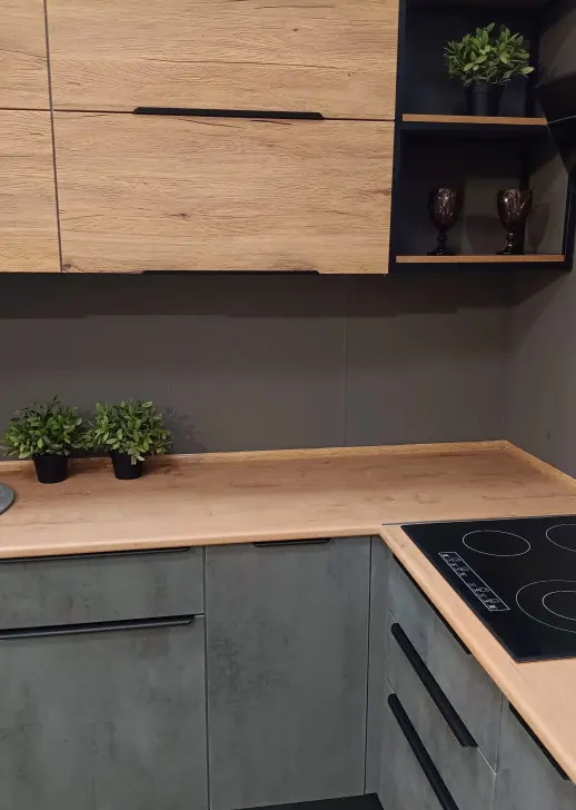 Кухонный гарнитур «Кухонный гарнитур «Бетон темный»»